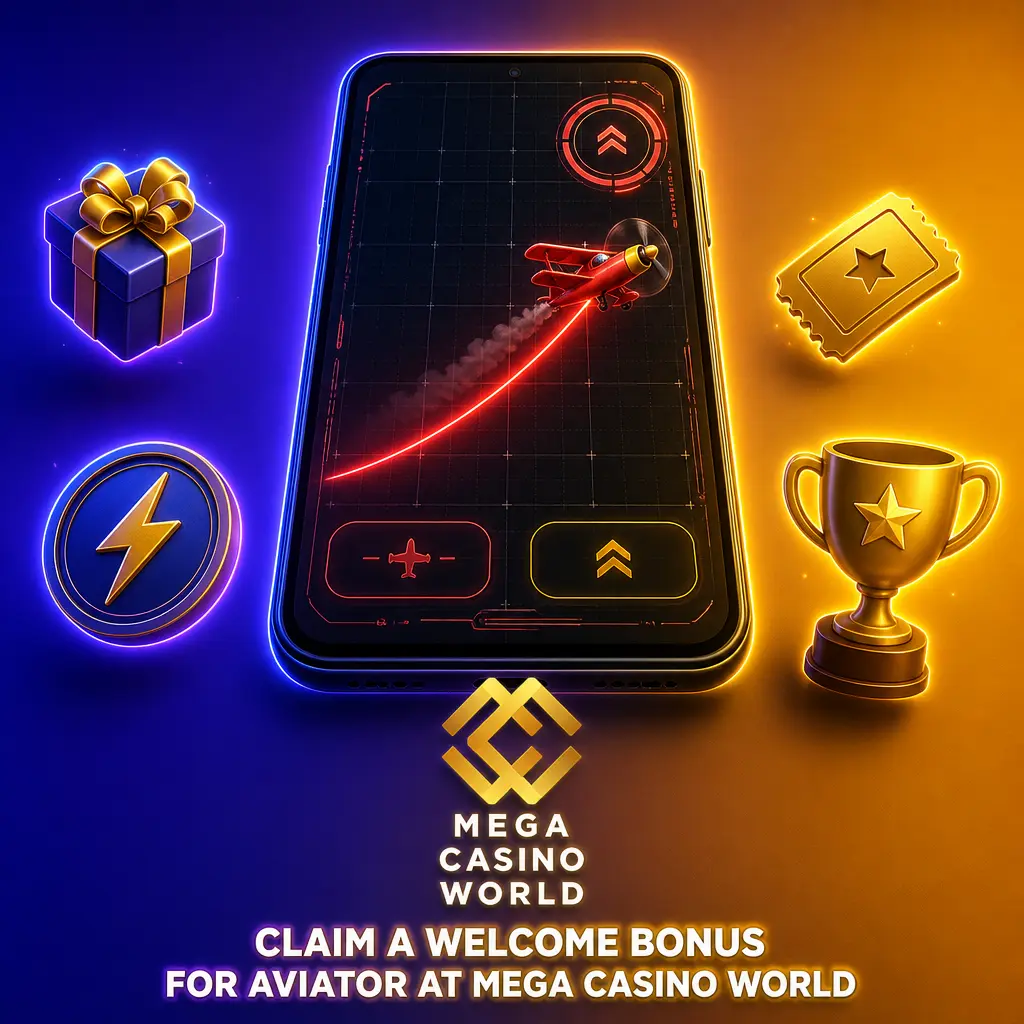 Welcome bonus offer for Aviator at Mega Casino World
