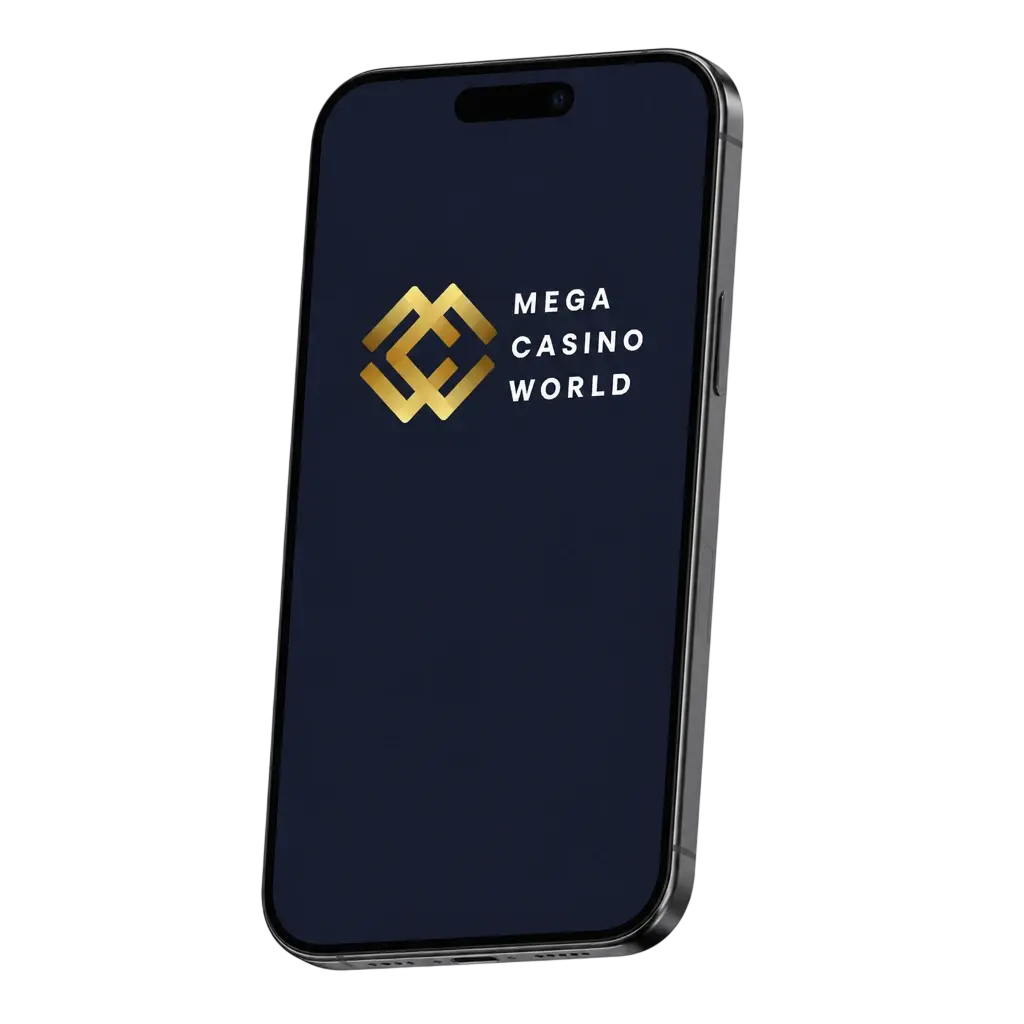Mega Casino World app download screen for Android and iOS in Bangladesh