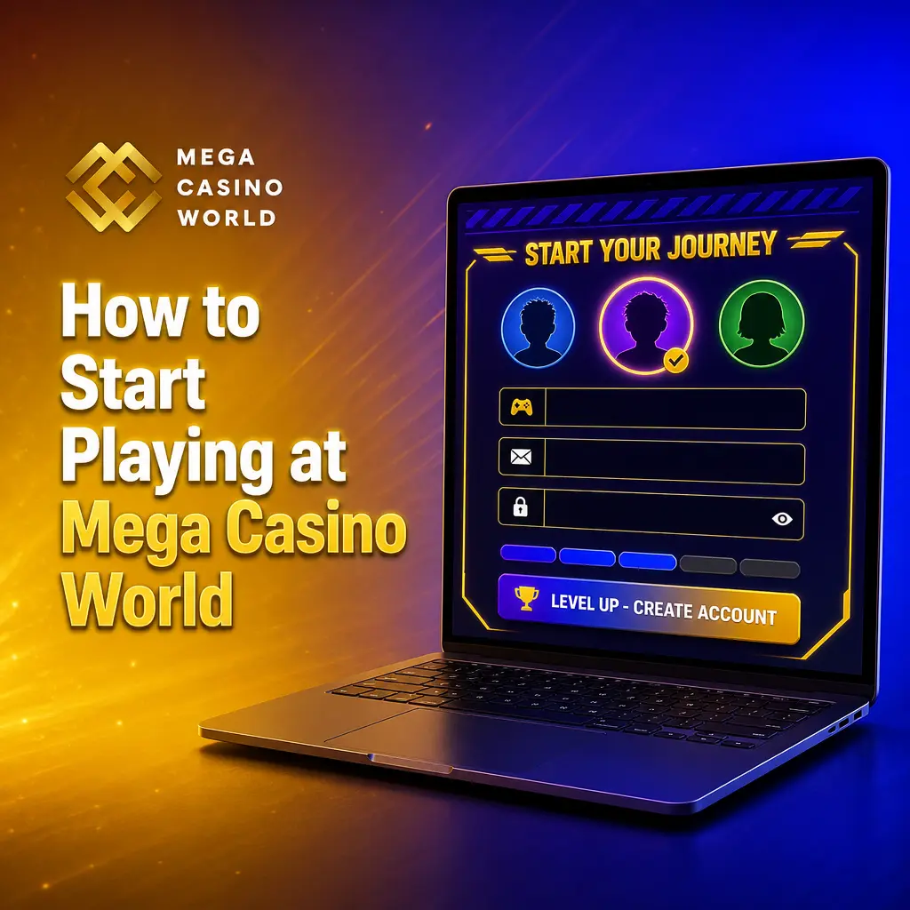 Registering an account at Mega Casino World